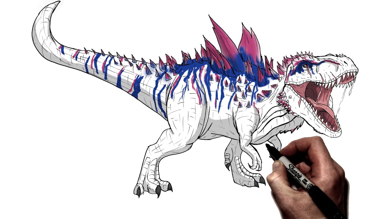 How To Draw Mortem Rex | Step By Step | Jurassic World