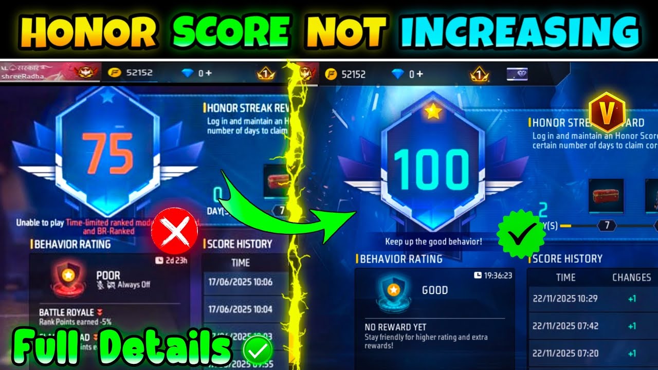 Honor Score Kaise Badhaye | Honer Score Not Increasing Problem | 2026 New Trick 