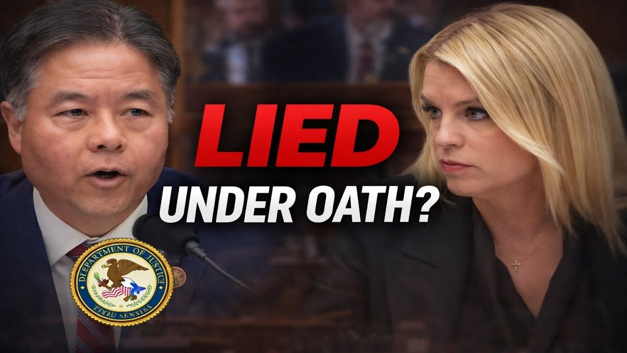 Rep. Ted Lieu Accuses AG Pam Bondi of Perjury in Epstein Hearing Over DOJ Evidence