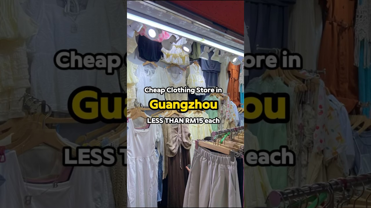 LESS THAN RM15 cheap clothing store in Guangzhou #china #guangzhou #travelguide #fashionshop