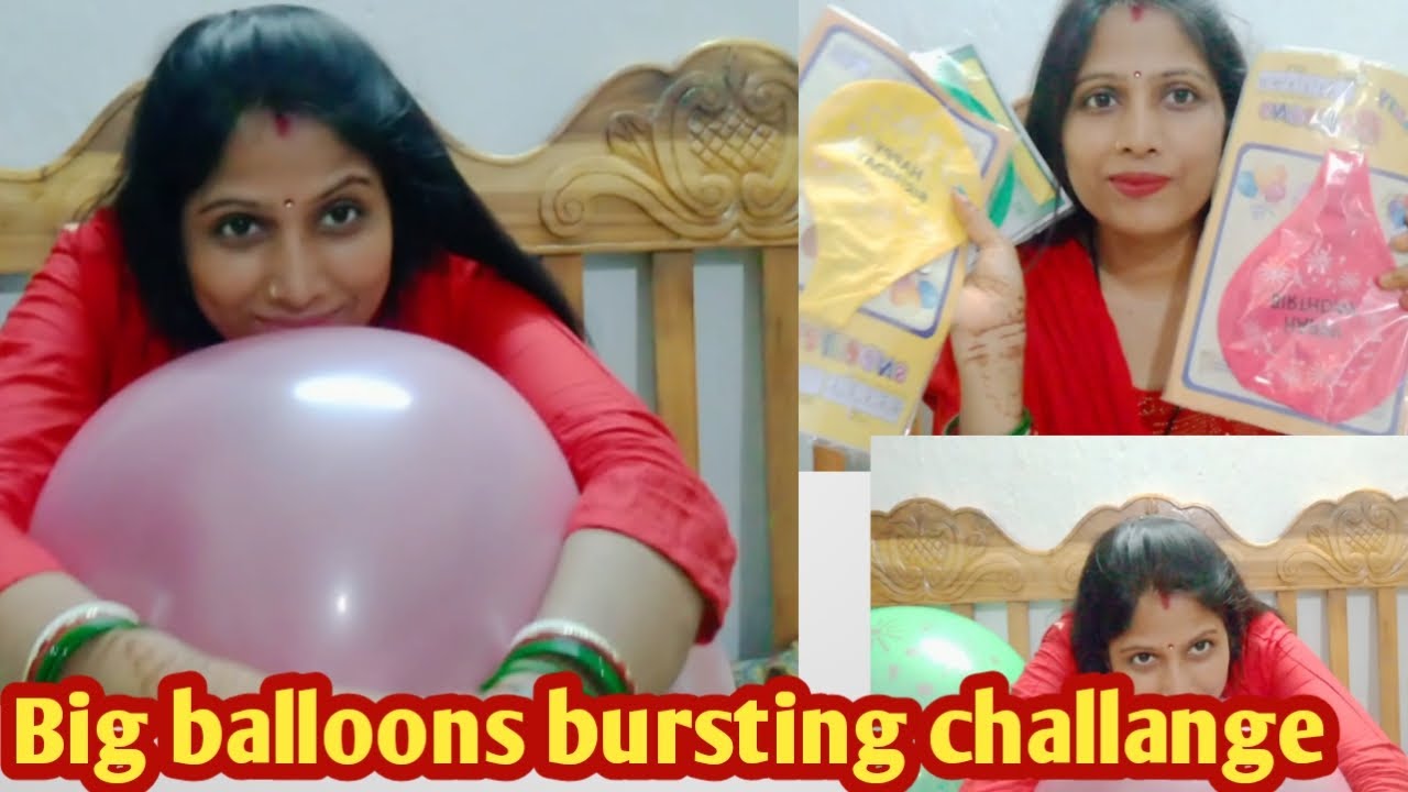 Big balloons blowing and bursting// big balloons bursting with hug / balloon bursting / balloon game