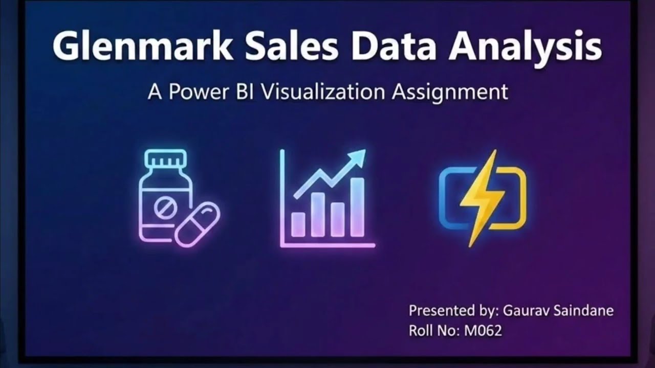 Data Visualization using Power BI - Glenmark Sales Data - Gaurav Saindane M062