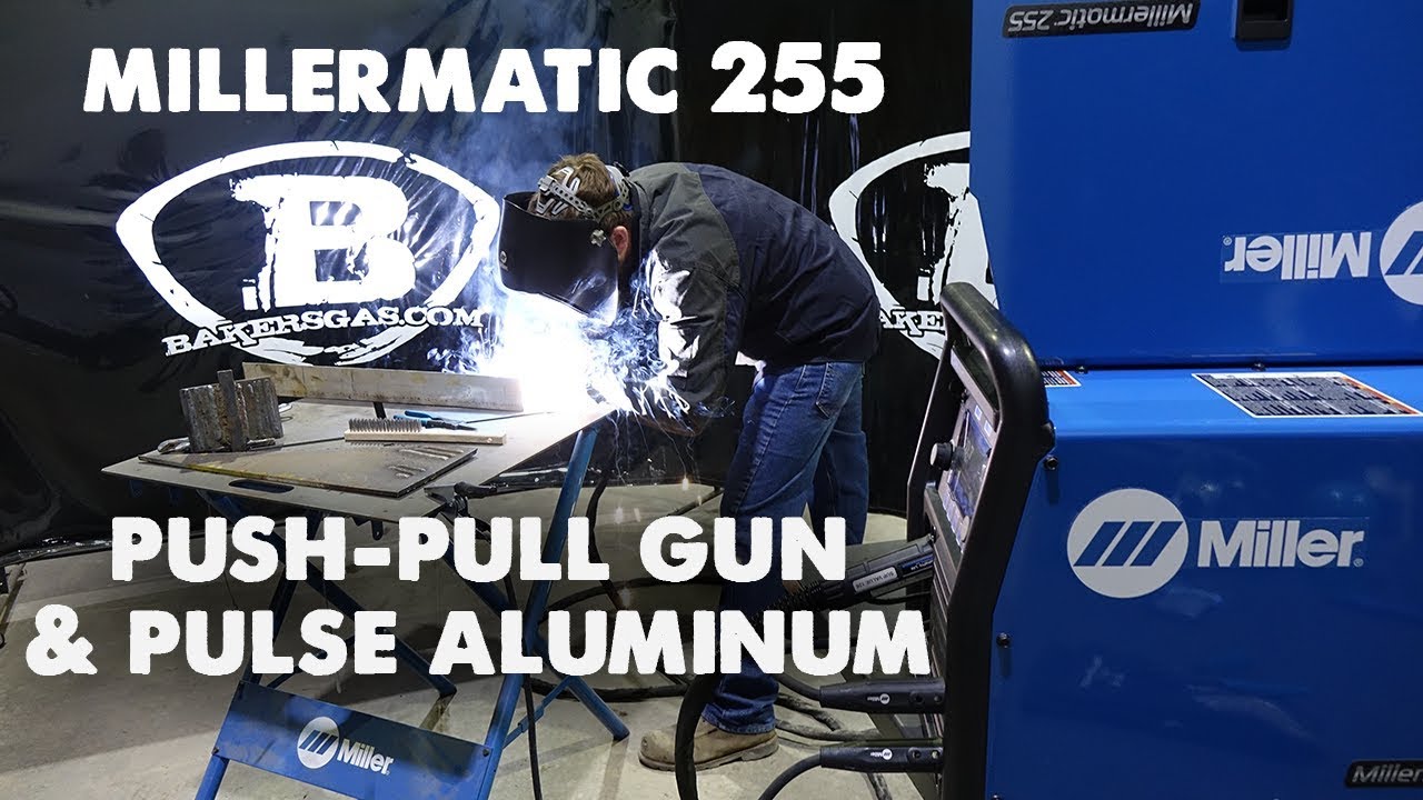 Сварочный аппарат Millermatic 255 Pulse MIG — демонстрация работы горелки Push-Pull и импульсной ...