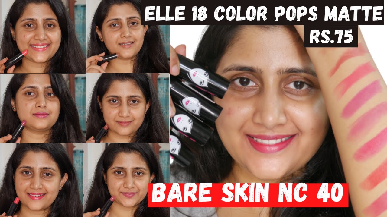 Elle 18 Color Pops Matte Lipstick | Swatches & Review | Now at Rs.75 only!