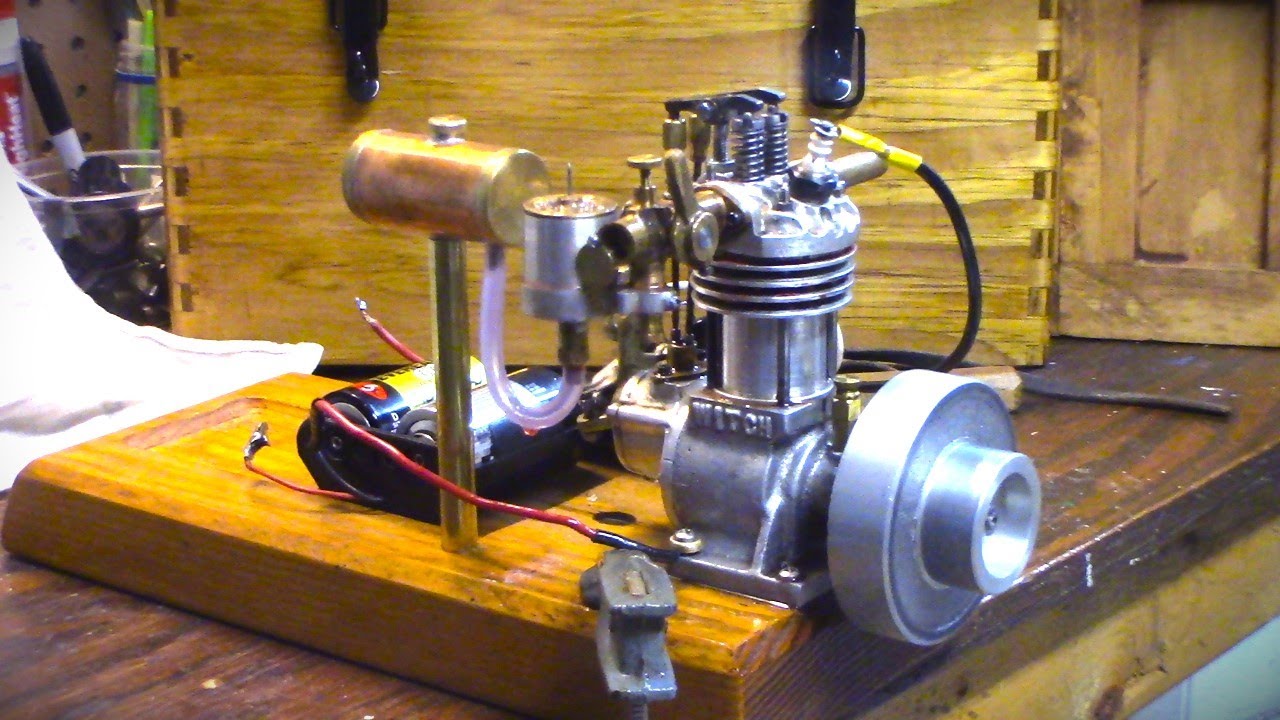 How to start Homemade spark ignition model gas engine   Airplane, tether car or model boat engines.