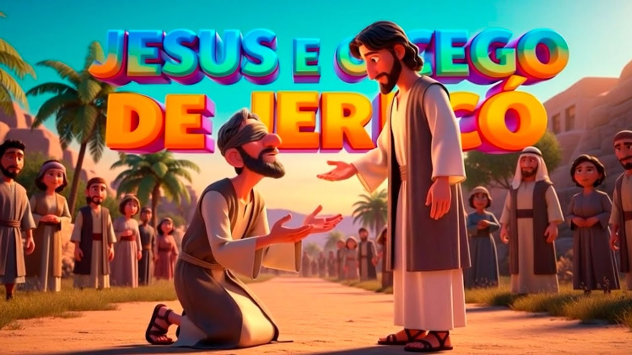 JESUS E O CEGO DE JERICÓ - Louvor Animado para Crianças! 🤩 aprender e adorar!