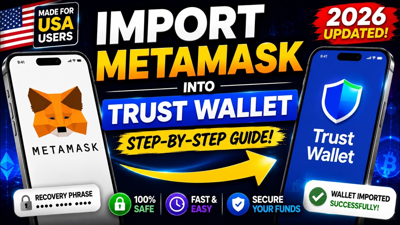 How To Import MetaMask Wallet Into Trust Wallet (2026) 🇺🇸 | Crypto Wallets Info