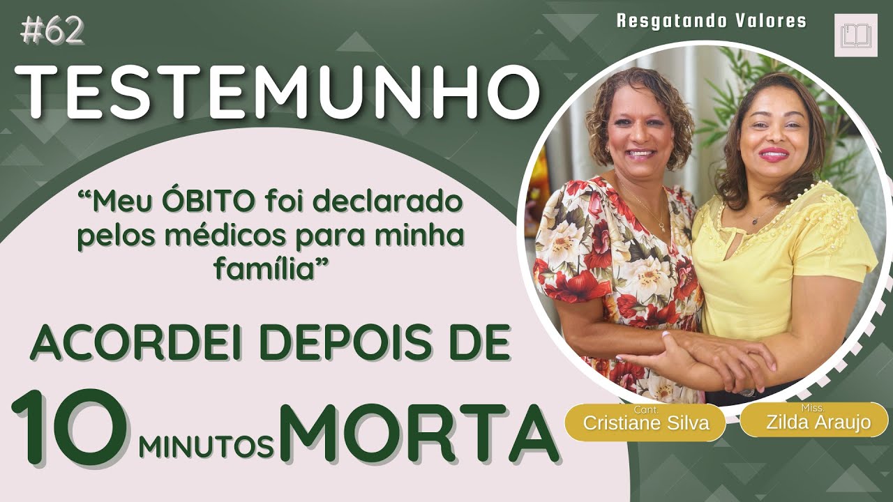 Testemunho 62| Para TODOS  ela já estava MORTA,  DERREPENTE  abre os olhos| Cantora: Cristiane Silva