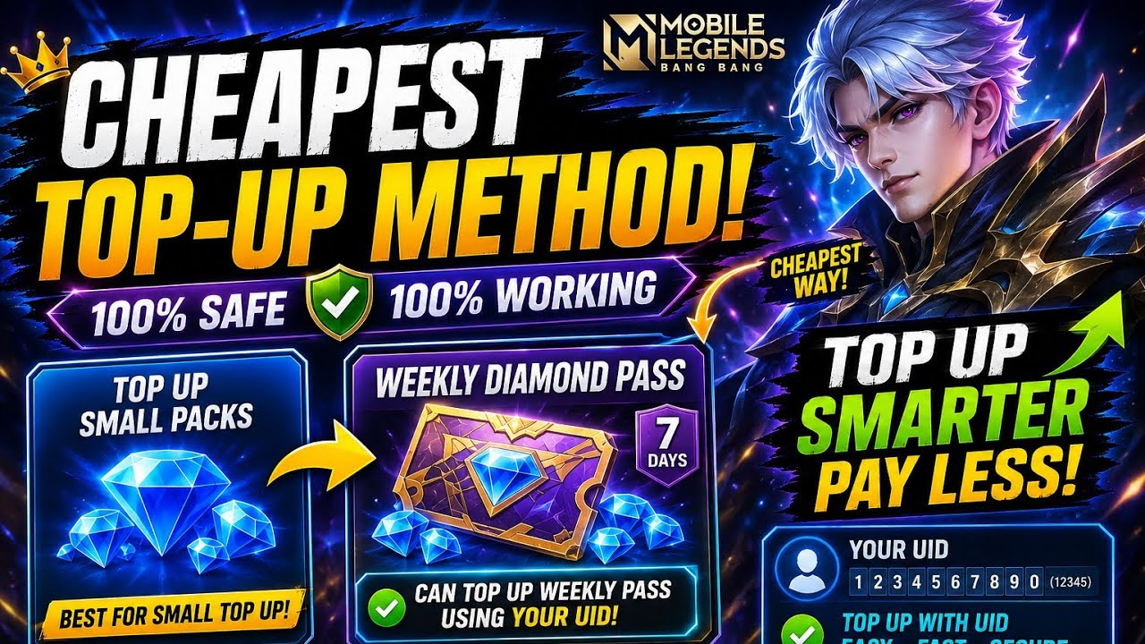 How to Buy Cheap Mobile Legends Diamonds and Weekly Passes using uid || mobapay method 