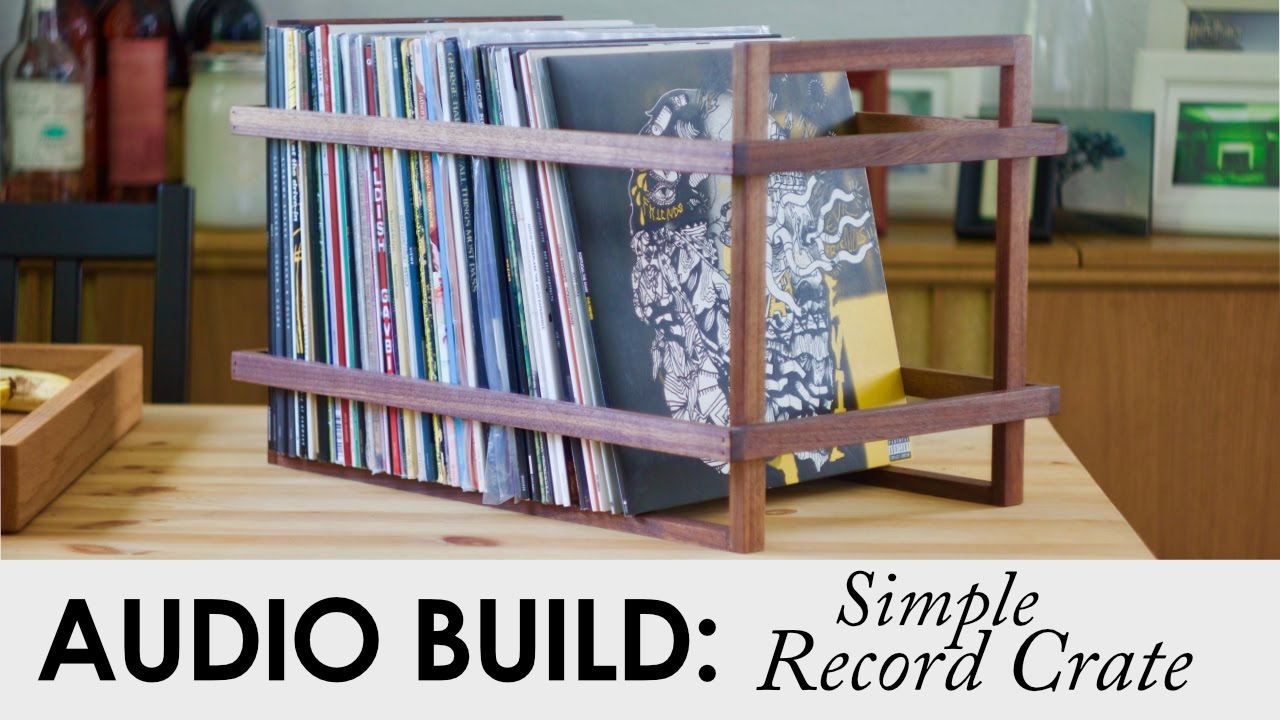 Simple Walnut Record Crate | DIY Home Audio