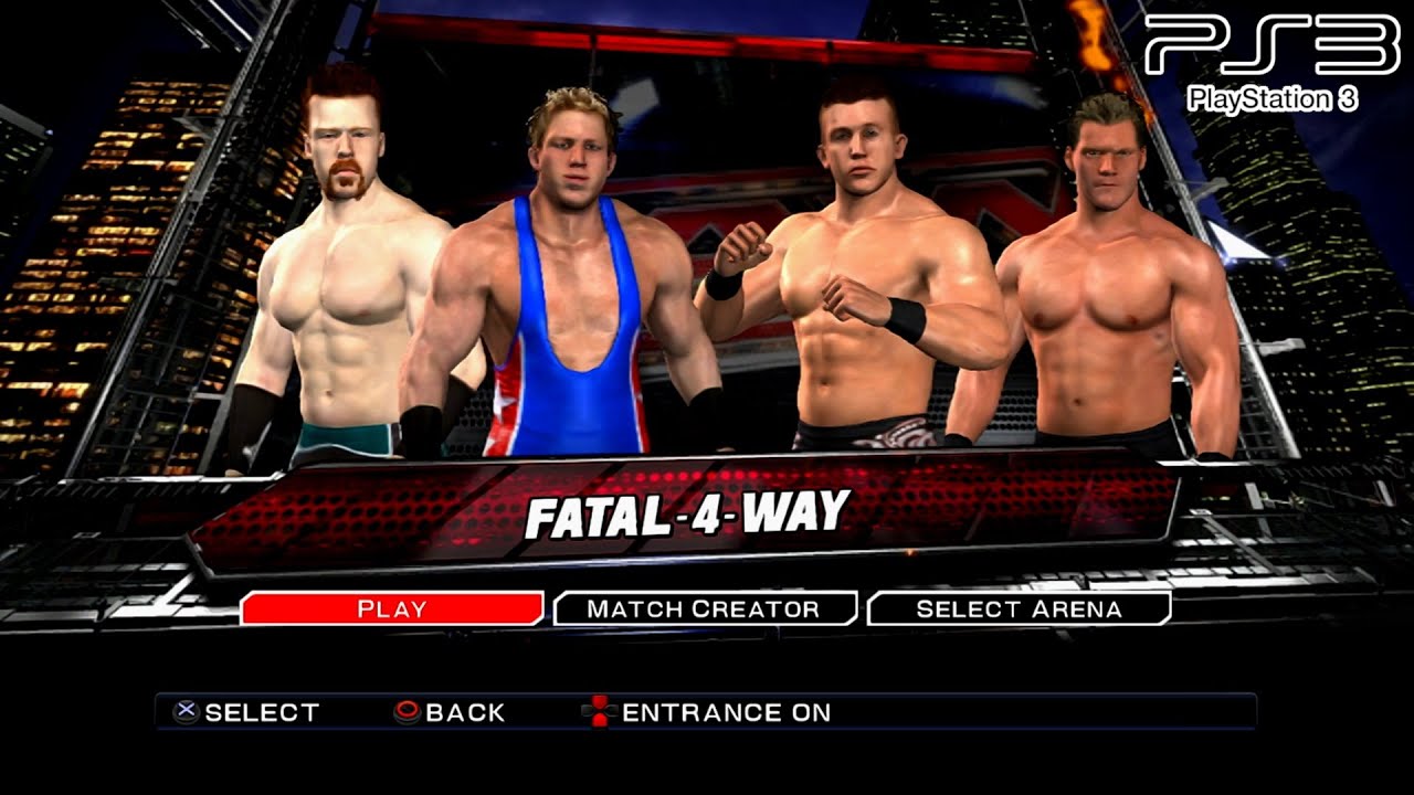 WWE SVR 2011 PS3 - Jack Swagger VS Ted DiBiase VS Sheamus VS Chris Jericho - Fatal 4-Way