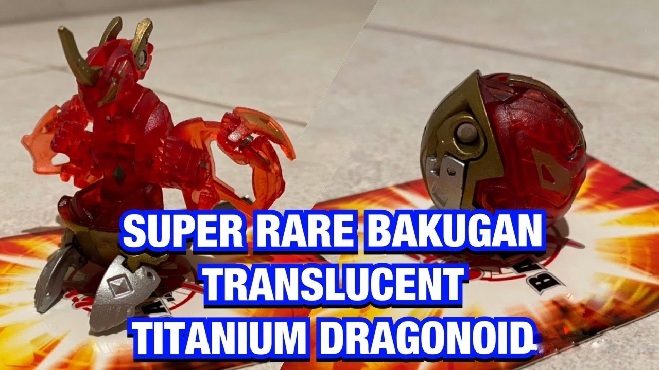 SUPER RARE BAKUGAN PYRUS TRANSLUCENT TITANIUM DRAGONOID!