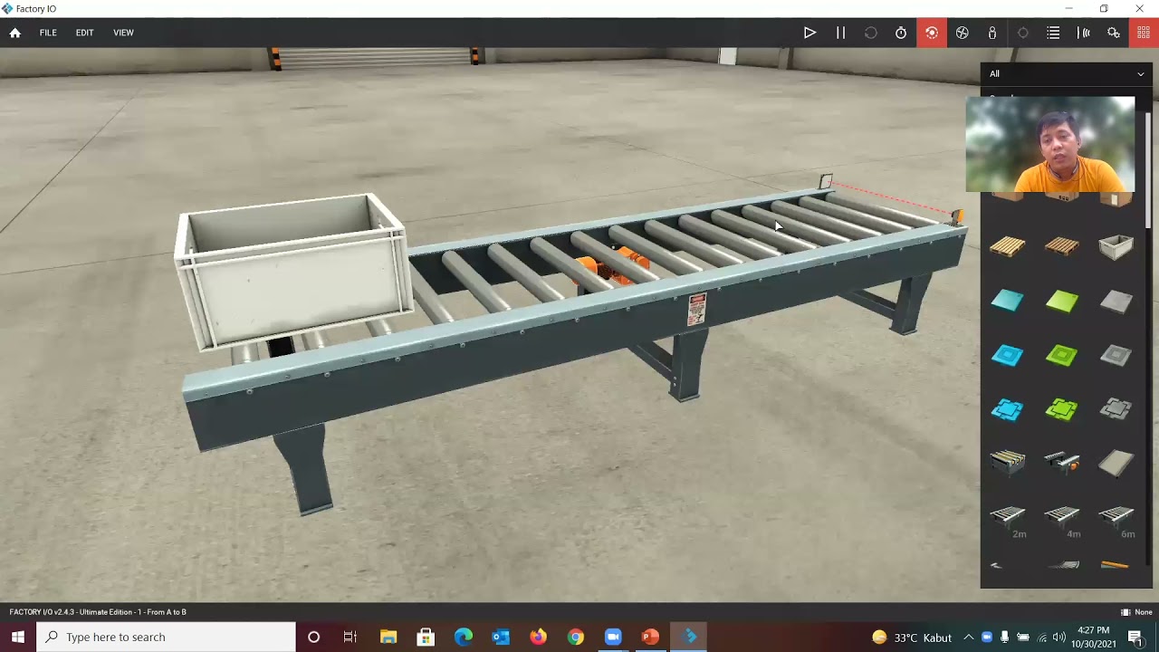 Factory IO Control IO ( Scene 1 ) - Factory IO without PLC ( Physical )