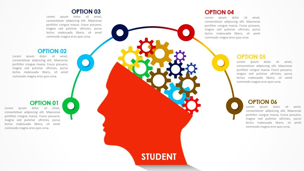Animated 6 Options Infographic Slide in PowerPoint