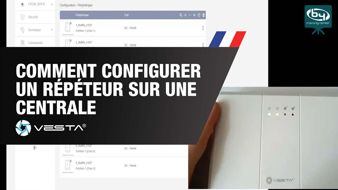 Comment configurer un répéteur VESTA-030 sur une centrale - VESTA | By Demes
