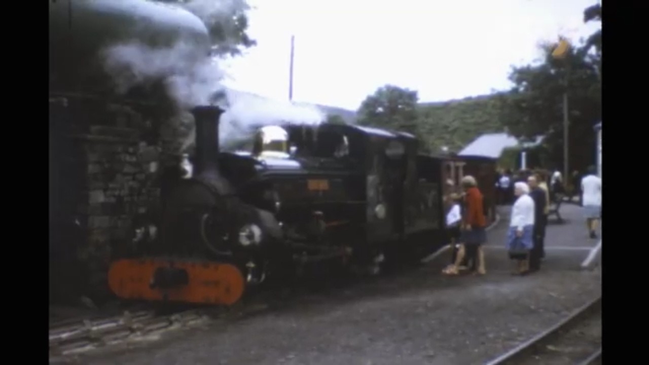 Ffestiniog & West Highland Railway Wales 1973 old cine film 495