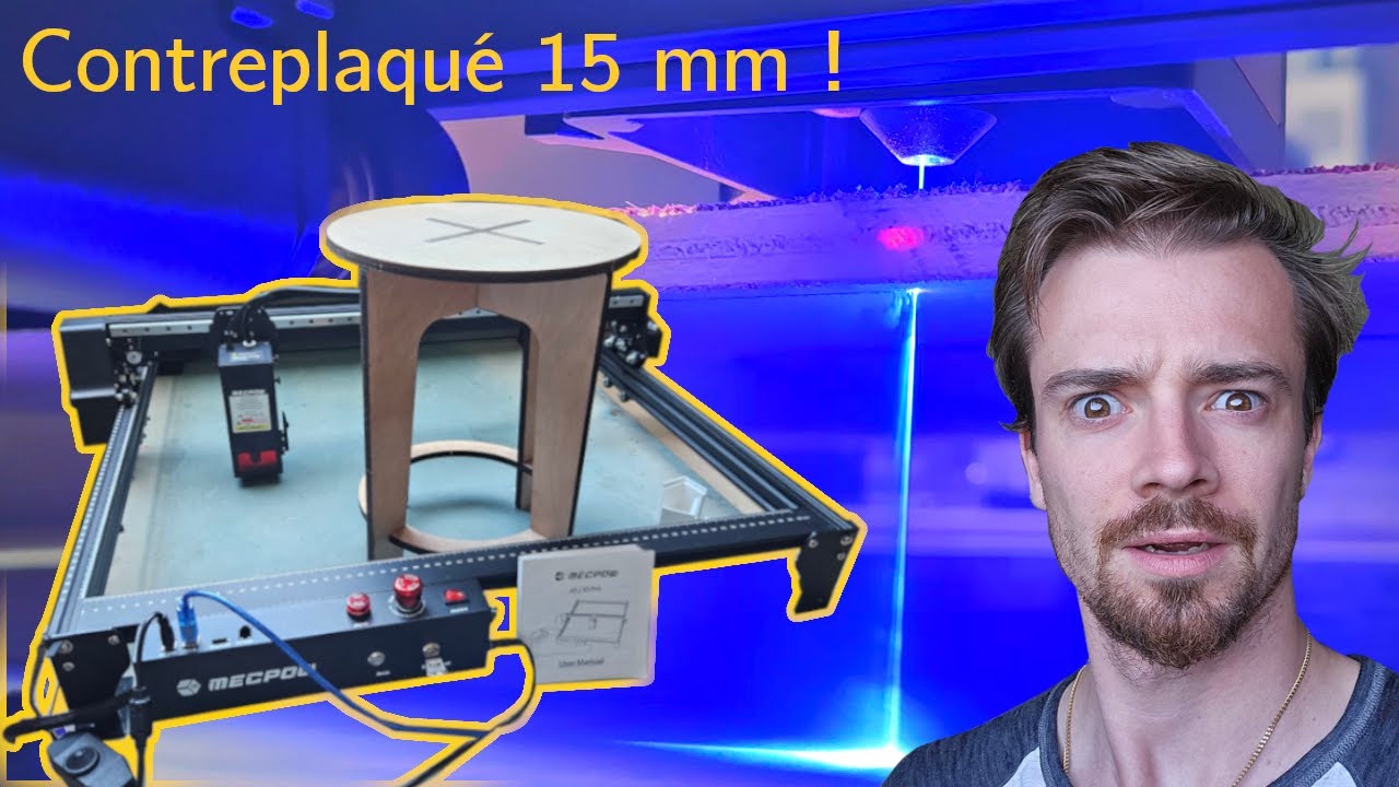 Ce laser découpe du contreplaqué épais pour 479€ !? (Essais graveuse Mecpow X5 Pro)