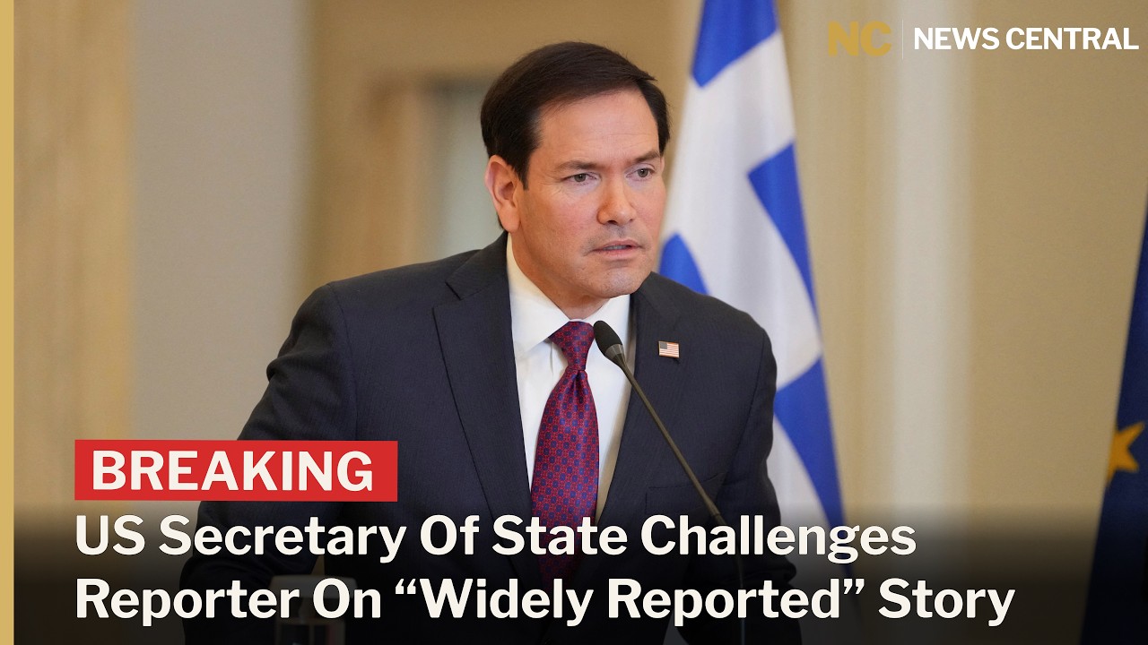 RAW MOMENTS: Marco Rubio Confronts Reporter Over Fake News at Greece Press Briefing | AC1F