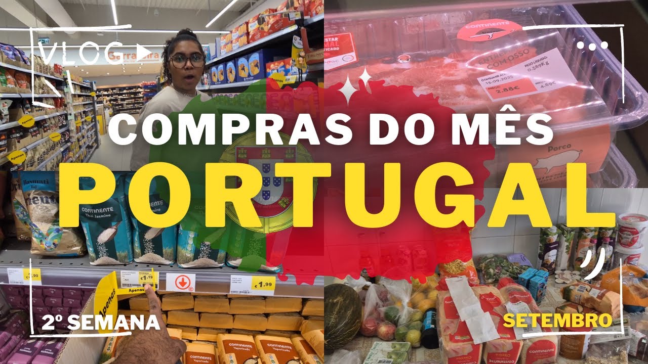 Nossas COMPRAS do MÊS em Portugal 🛒 | Preços Reais no Supermercado