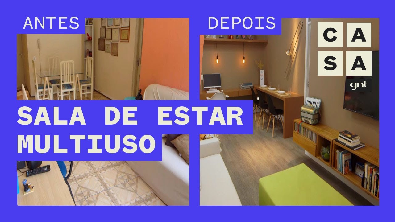 Reforma otimiza espaço em SALA DE ESTAR com muitas funções | Antes e Depois | Olho Mágico