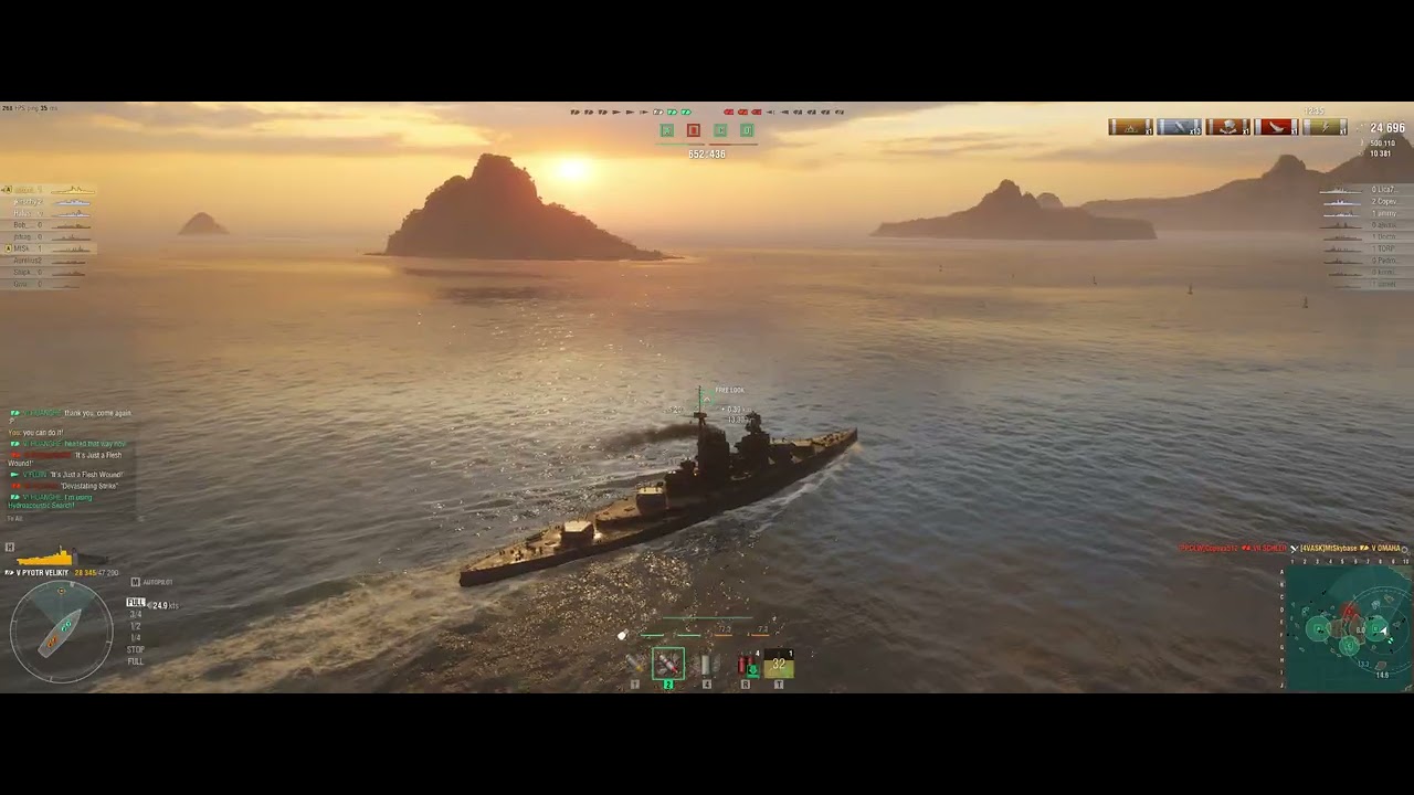 World of Warships Pyotr Velikiy Russian T5 Battleship Uncle Scar Plays ft. Skybase