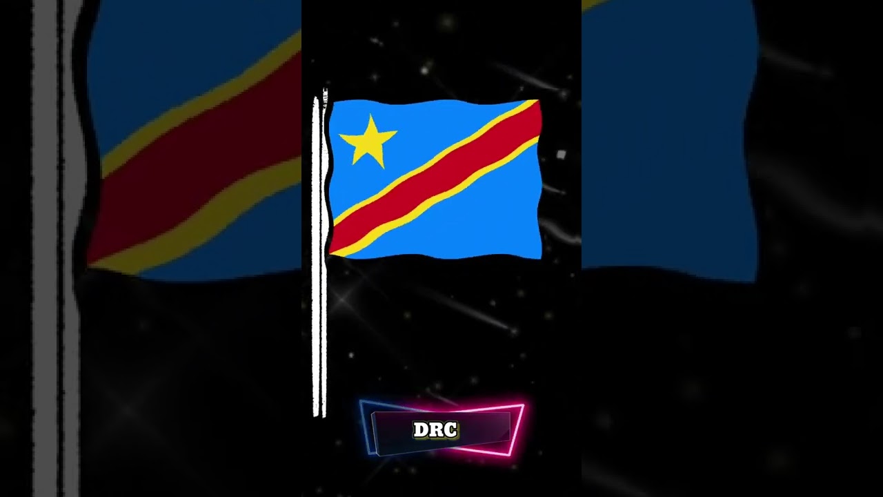 DEMOCRATIC REPUBLIC OF CONGO - National flag.