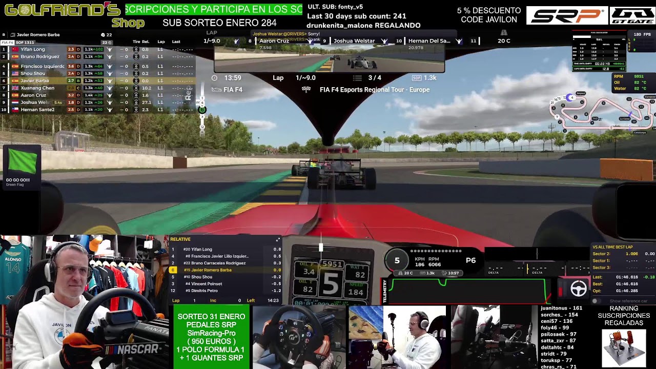 Probando actualizacion de Fanatec + Pasando la mañana + SORTEO ENERO @SRP Pedales,
