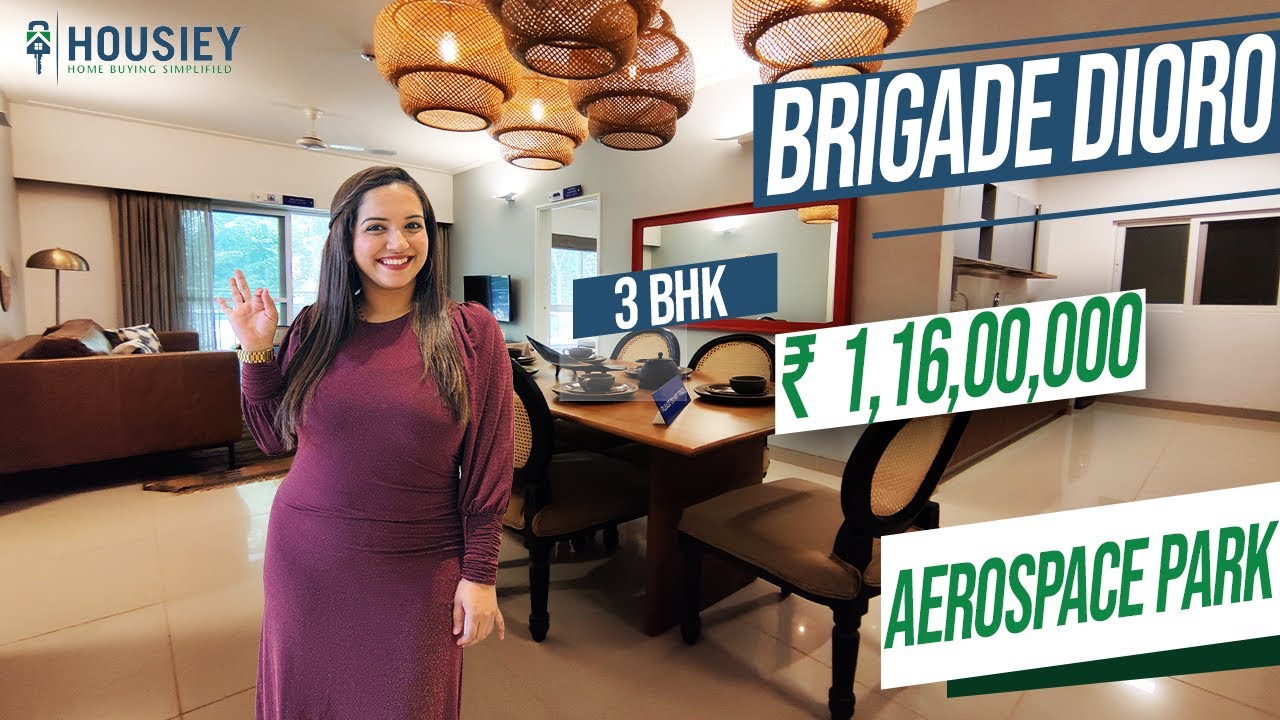Brigade Aerospace Park North Bangalore | 3 BHK Sample Flat Tour | Brigade Eldorado Dioro