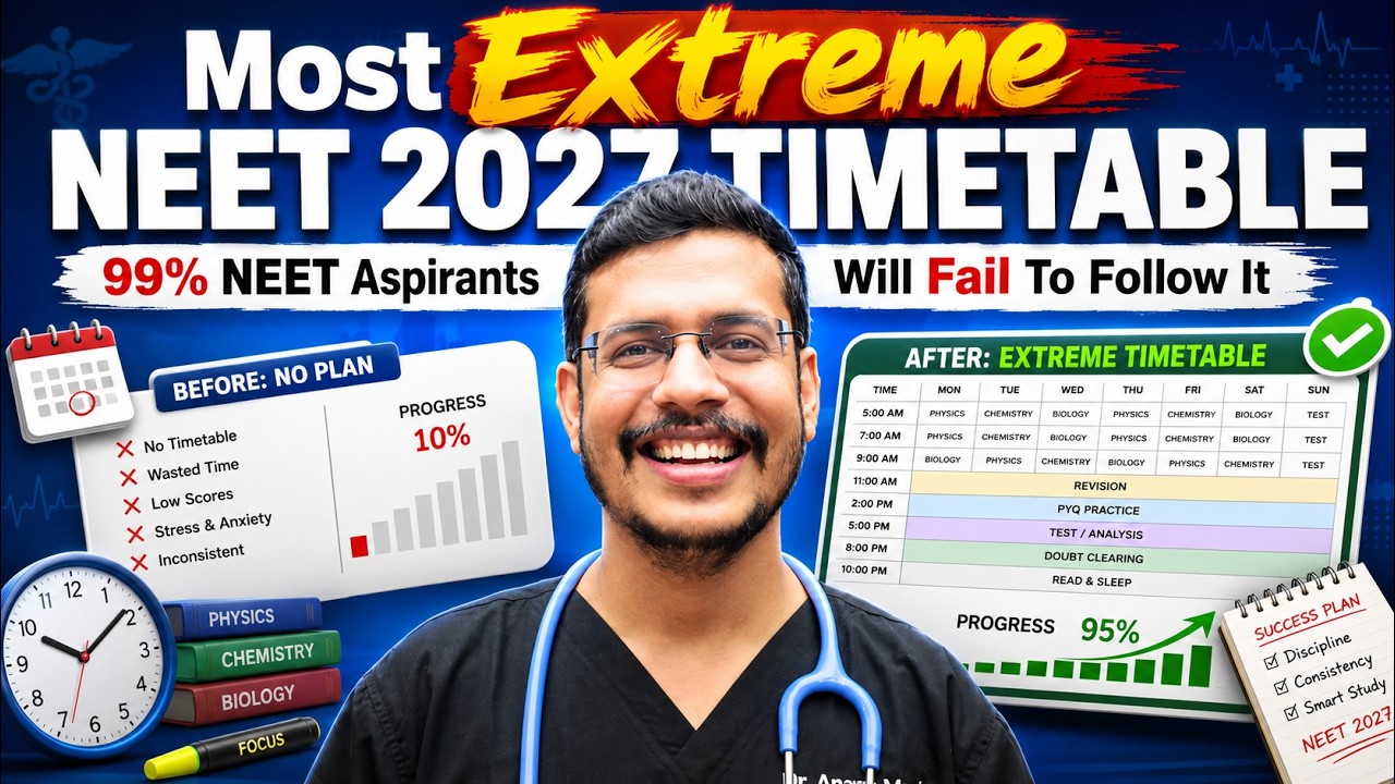 The Ultimate NEET 2027 Timetable | 99% Students Will Quit This Routine! | Dr. Anand Mani