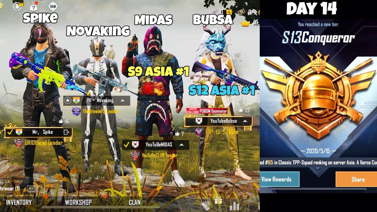 When Four Top Conquerors Enter A Conqueror Lobby Ft @Novaking @Koreaninteresting @anihong1379 | PUBG Mobile