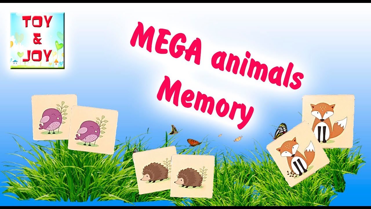 Mega LOVELY animals Memory play. Surprise & FUN. Игра на развитие памяти для детей.