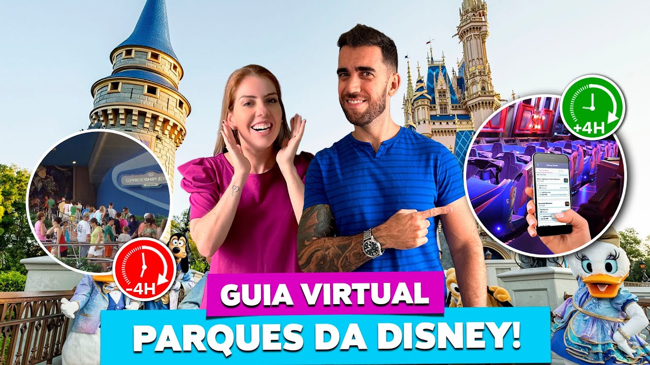 Guia virtual dos parques Disney Orlando! Quanto custa? Vale a pena? Economize 4 horas de fila!