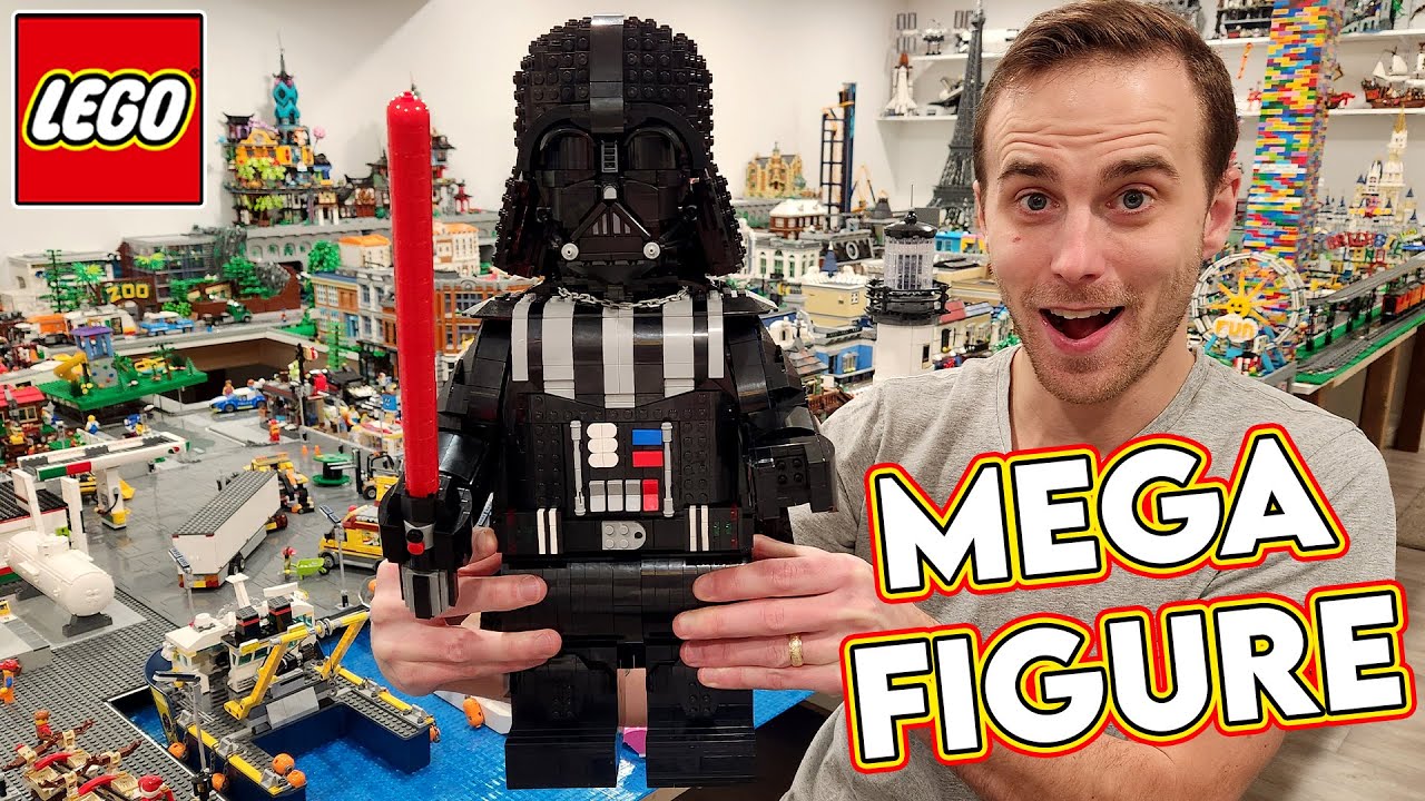 Darth Vader Mega Figure! LEGO BROKE MY BACK & Modular Part Out
