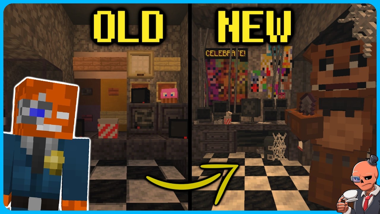 I rebuilt my old working FNAF 1 map in Minecraft