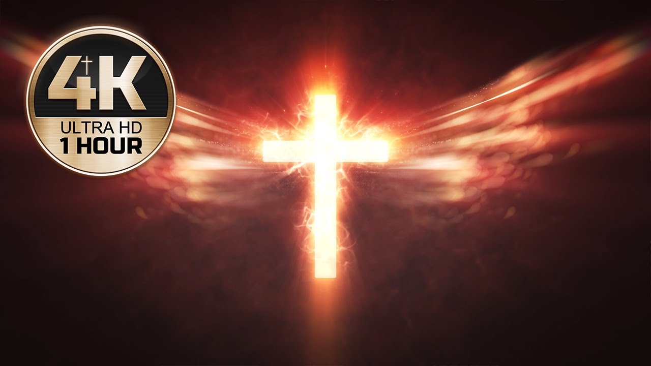 Fiery Cross Worship Background | 1-Hour Loop | 4K Ultra HD
