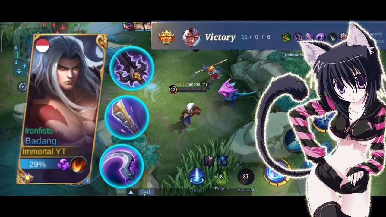 TUTORIAL SOLO RANK! BADANG 0 DEATH' GAMEPLAY || MLBB