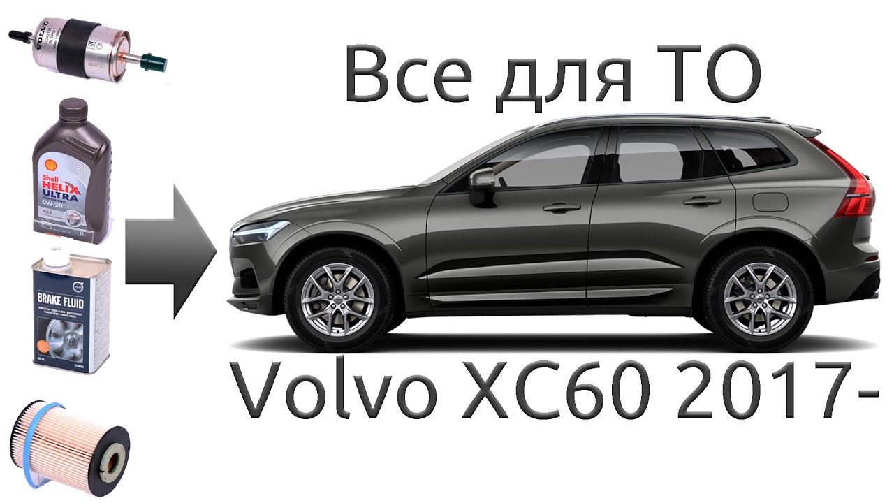 Запчасти для ТО Volvo XC60 2017- (масло, фильтры, свечи, ремни)
