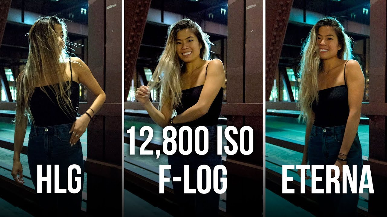 HLG vs F-log vs ETERNA  Low Light Test | Fuji X-T3