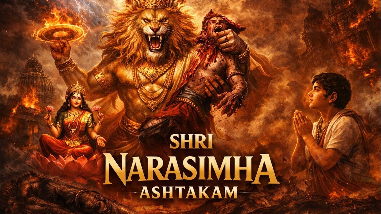 Shri Narshimha Astakam | Jai Shri Hari | Om Namo Bhagavate Vasudevaya | Special Ashtakam 