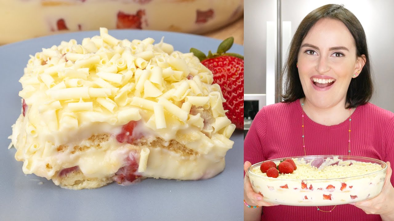 PAVÊ DE MORANGO COM CHOCOLATE BRANCO | Cook'n Enjoy 826