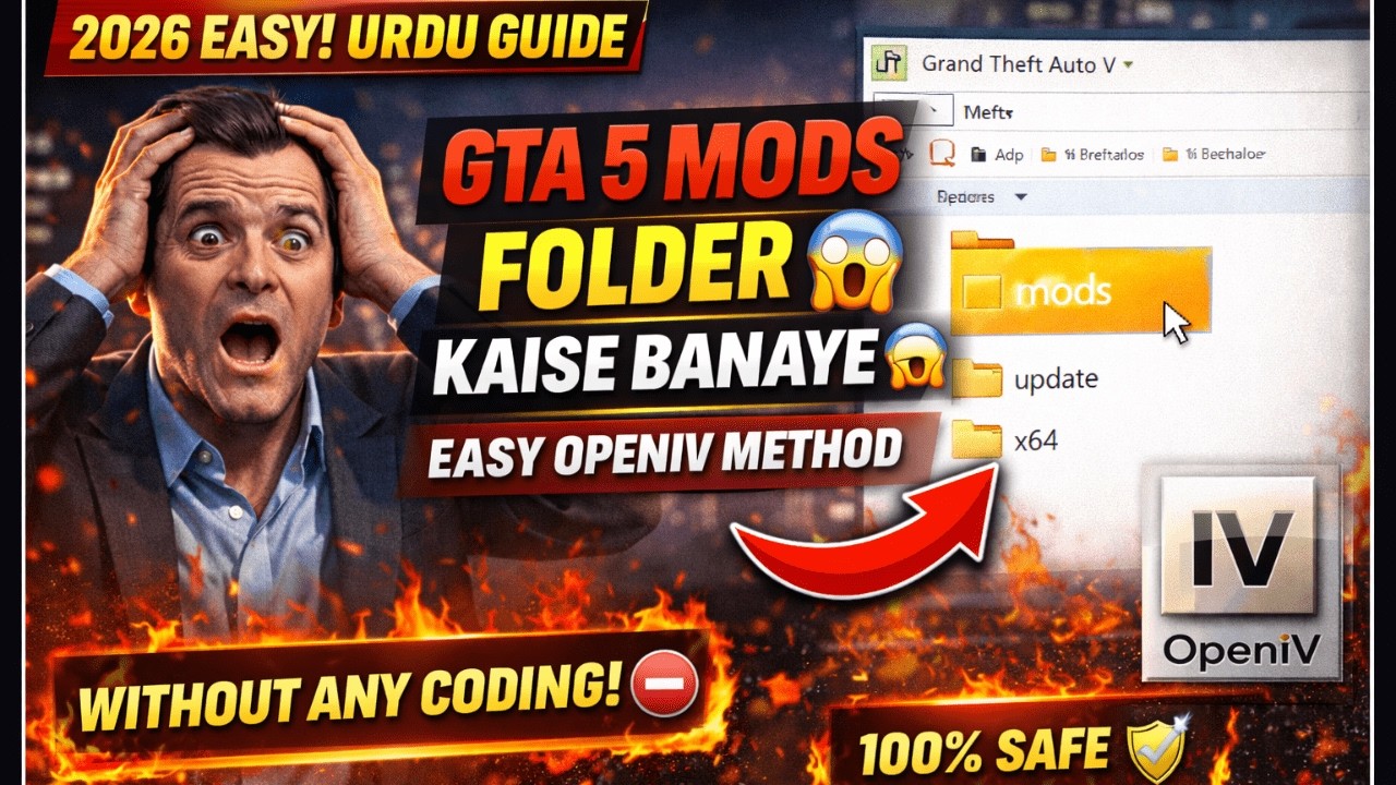 How To Make A Mode Folder In GTA V Through Open IV😱 | Easy OpenIV Method 2026🔥