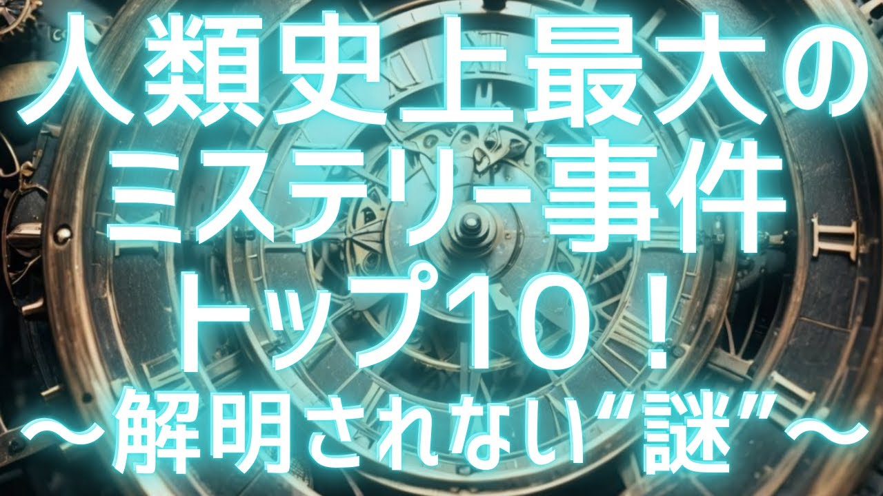 人類史上最大のミステリー事件トップ10！～解明されない&ldquo;謎&rdquo;～