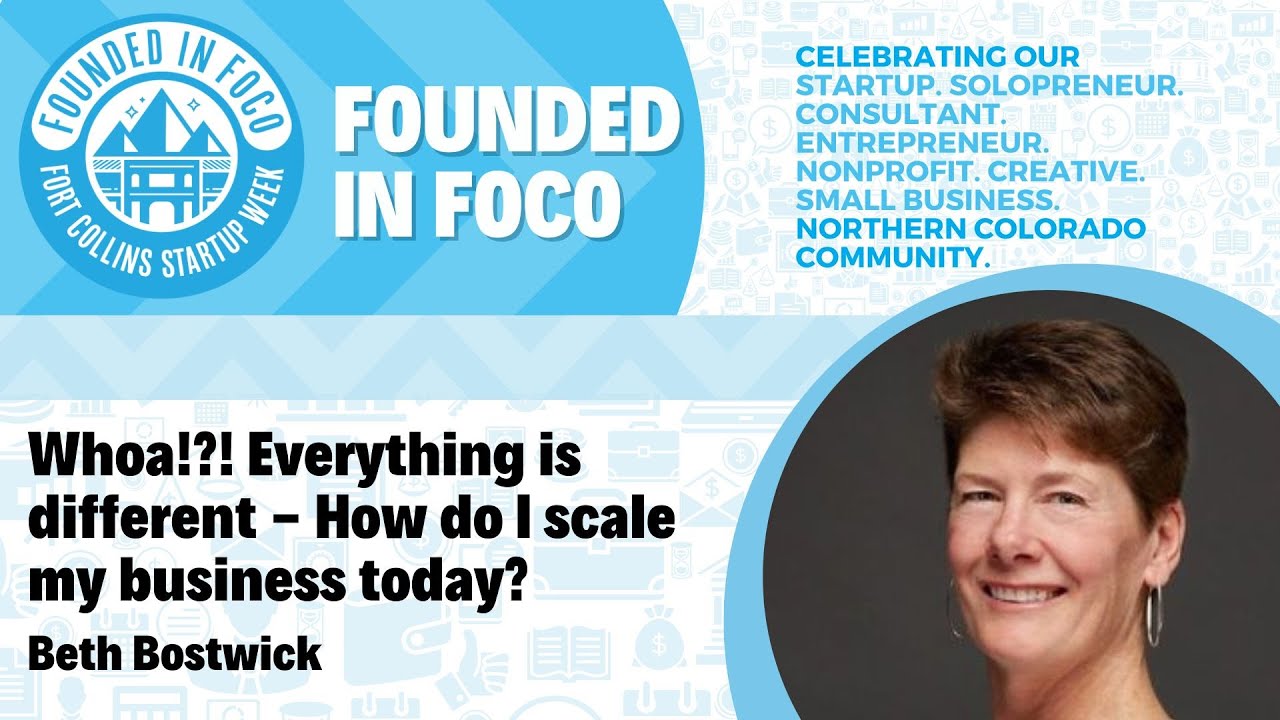 Beth Bostwick - Whoa!?! Everything is different - How do I scale today? - Founded in FoCo 2023