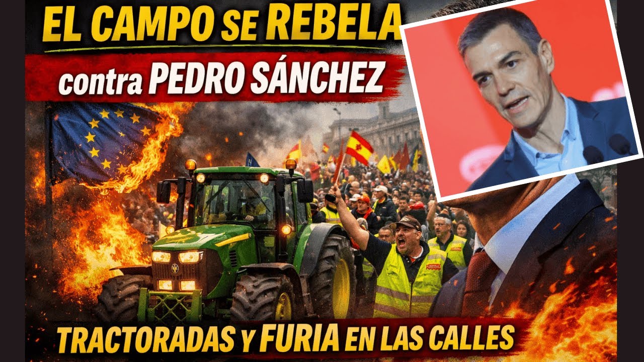 EL CAMPO SE REBELA contra PEDRO SÁNCHEZ: Tractoradas y FURIA en las CALLES