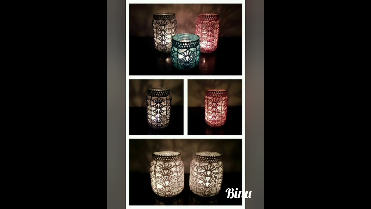 Crochet jar cover design 