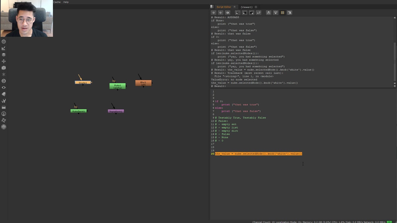 0x20 Python for (Nuke) Compers -  Testably True things, touching on Ternary operators (in TCL too!)