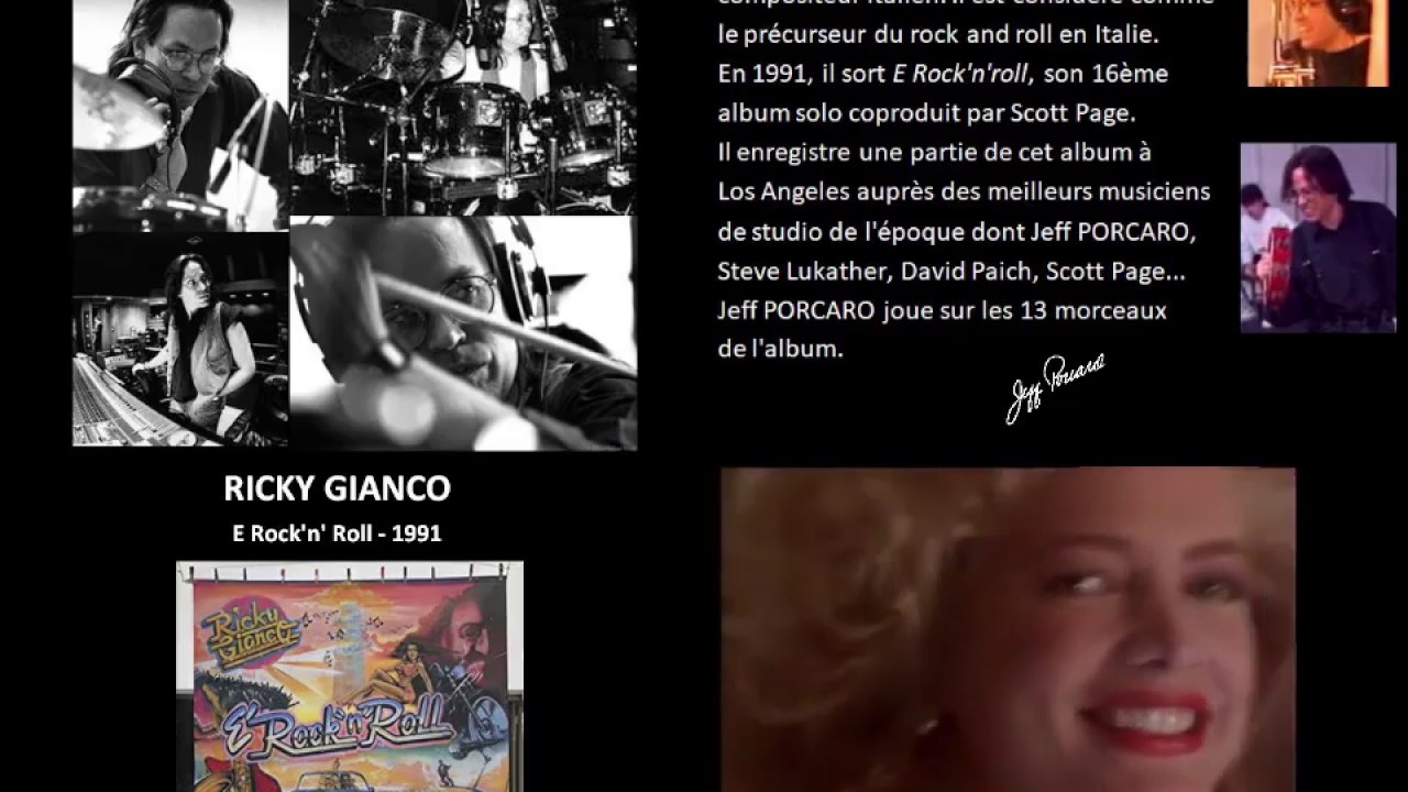 Jeff Porcaro Rare Session - Ricky Gianco - 1991 (Jeff Porcaro & Steve Lukather appear in this clip)