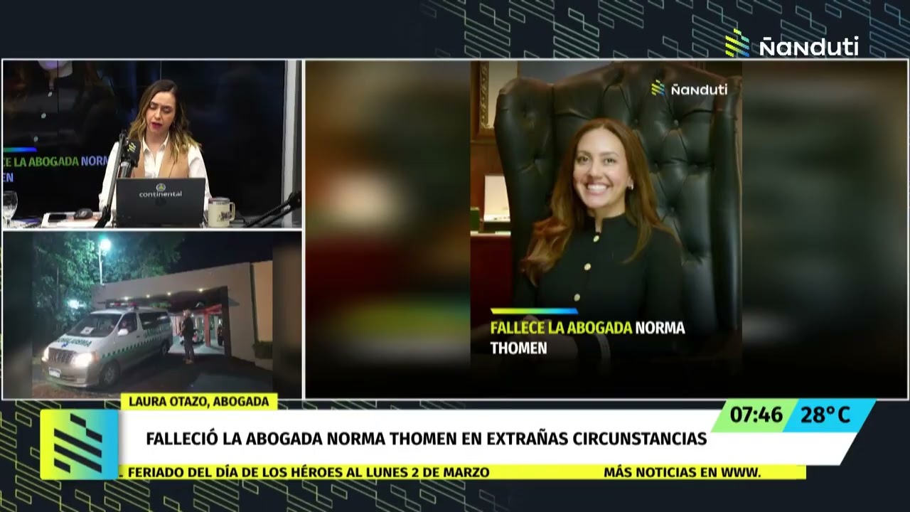 Fallece la abogada Norma Thomen en extrañas circunstancias