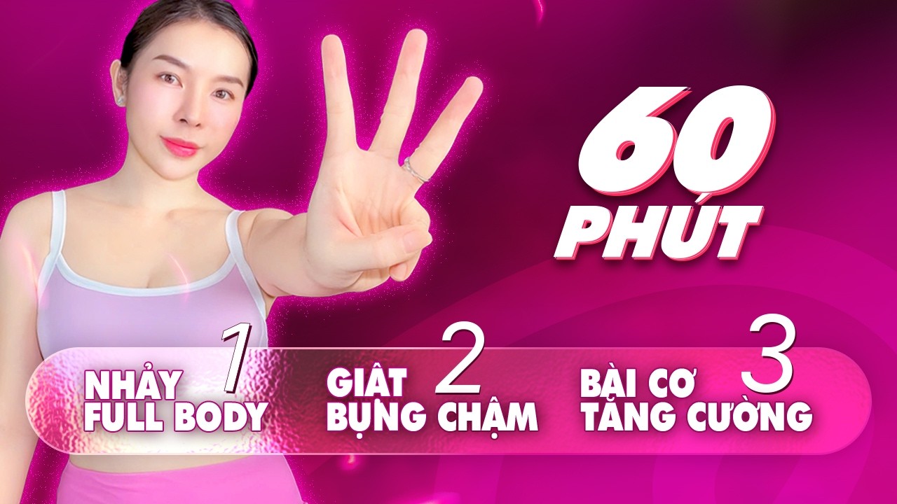 AEROBICS DANCE | 103 | 60 PH&Uacute;T | FULLBODY + GIẬT BỤNG + B&Agrave;I CƠ | YUU YOUNG