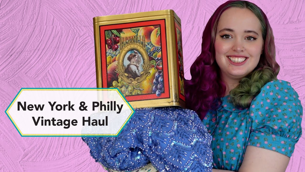 New York & Philadelphia Vintage Homegoods, jewelry & clothing haul | Vintage Clothing Haul + Try On